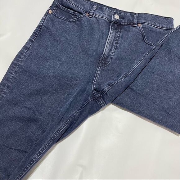 Express Mom Jean Size 8 Black Washed Stretch Cropped Raw Hem Denim - Picture 7 of 14